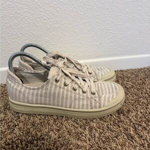 Keen Beige and Cream Striped Women's Sneakers